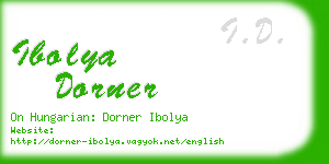 ibolya dorner business card